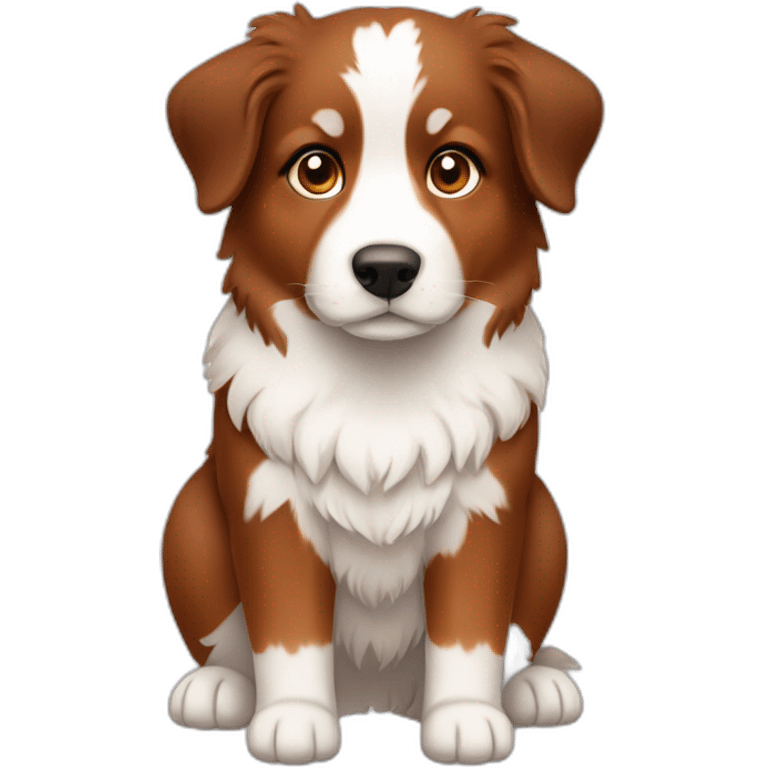 red and white australian sheperd whole body emoji