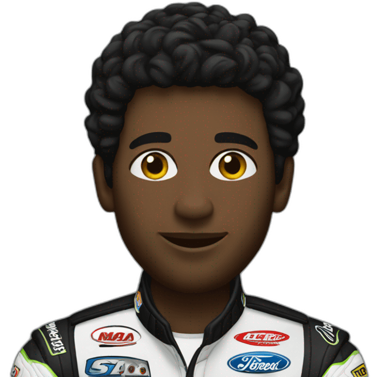 black NASCAR driver emoji