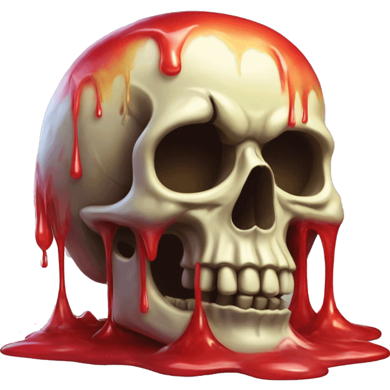 melting poison apple skull emoji