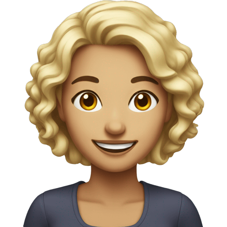 smiling woman portrait emoji