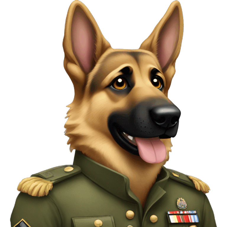 Military German Shepherd emoji