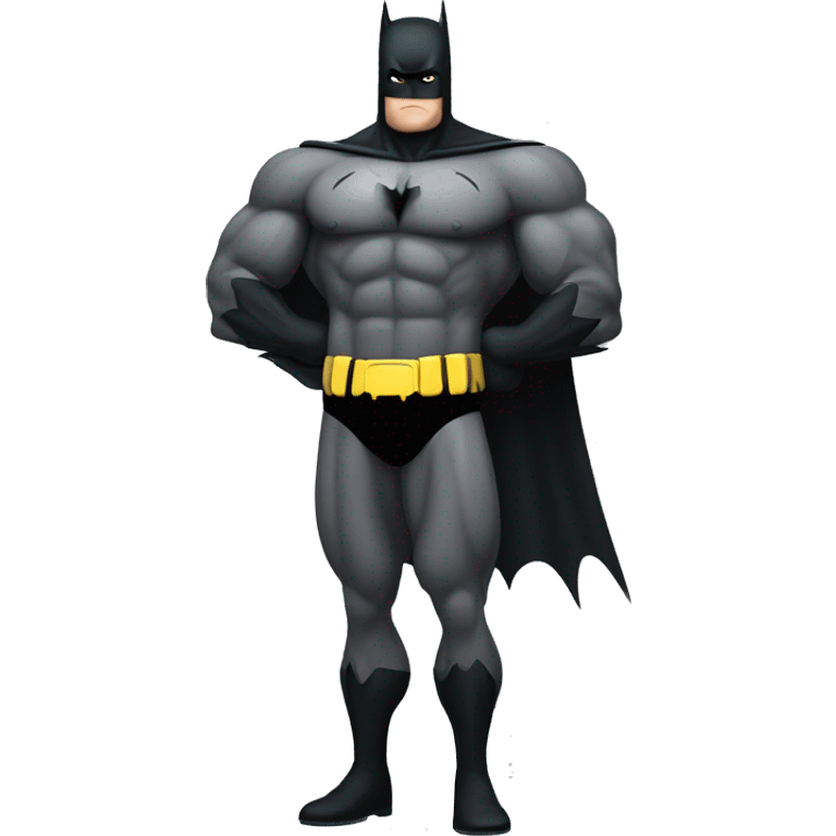 batman bodybuilde with muscel , full body emoji emoji