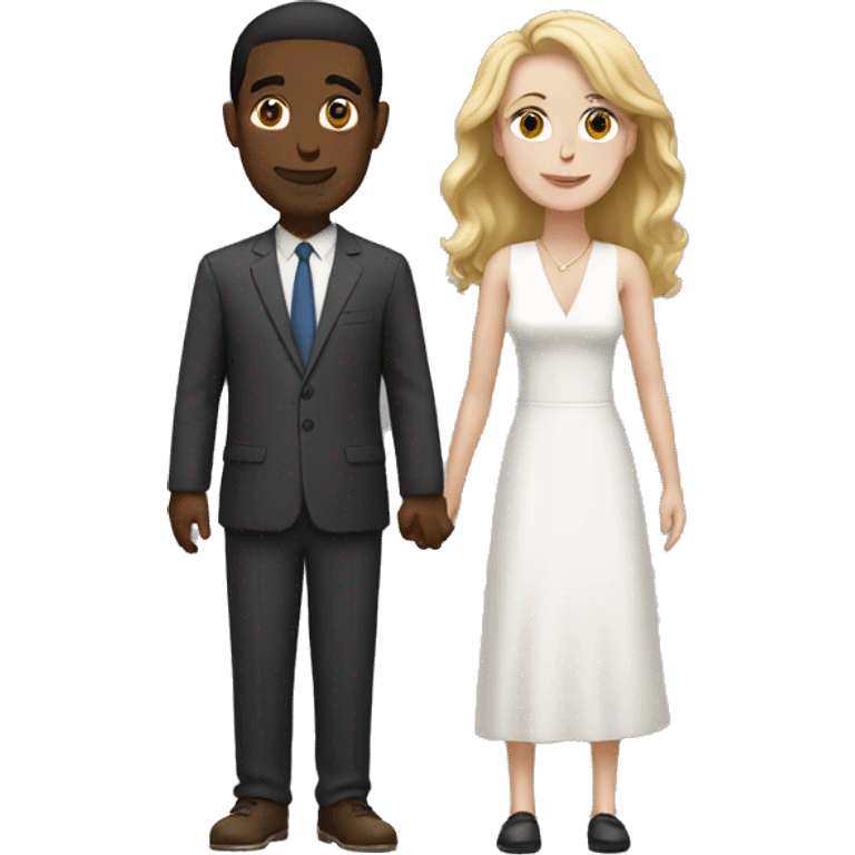 Street couple of a white man and a white woman emoji