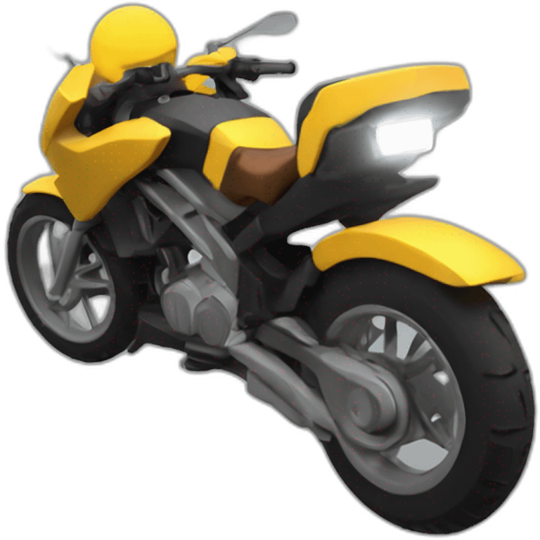 Roblox noob sur une moto emoji