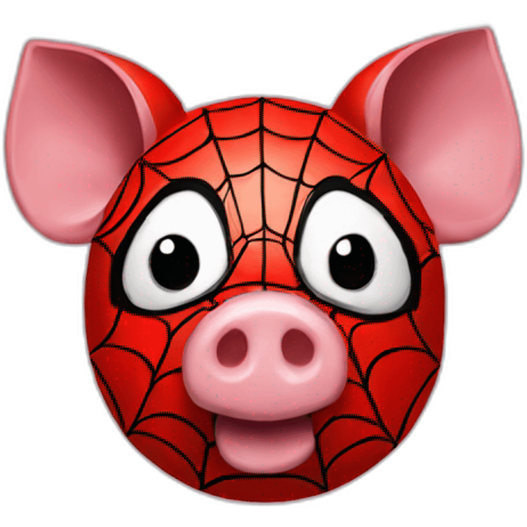 A spider man pig emoji