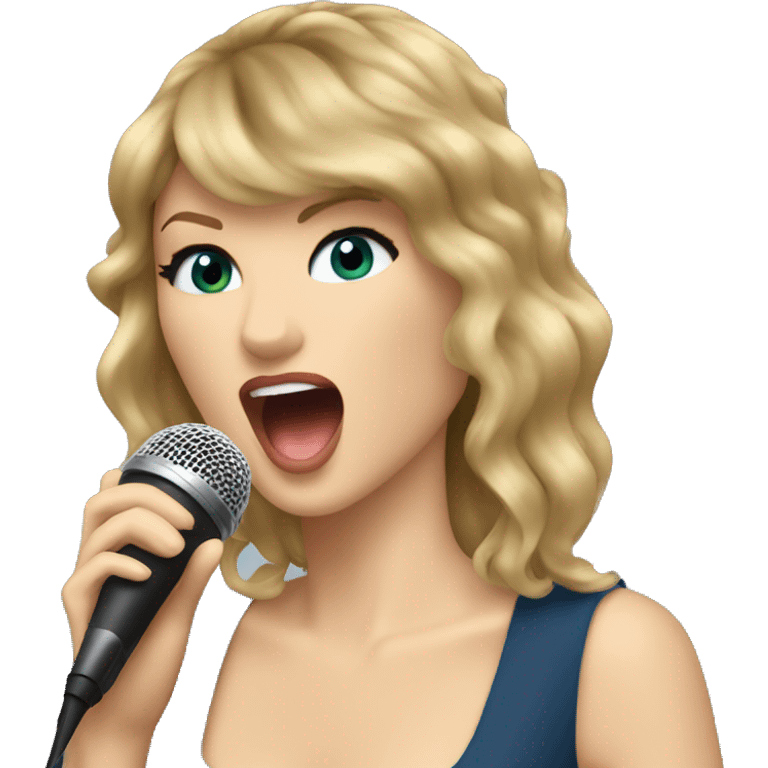 Taylor swift singing into a microphone  emoji