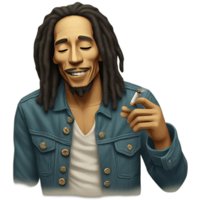 bob marley smoking doobie emoji