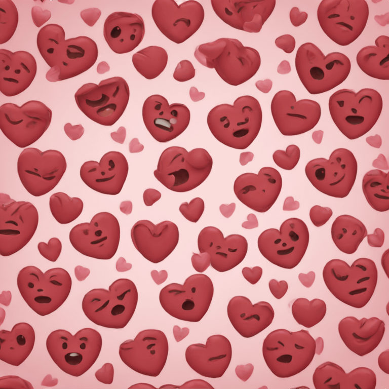 Hearts around face emoji