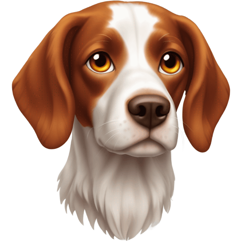 A Brittany spaniel dog emoji