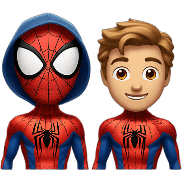 Two Spiderman metting  emoji