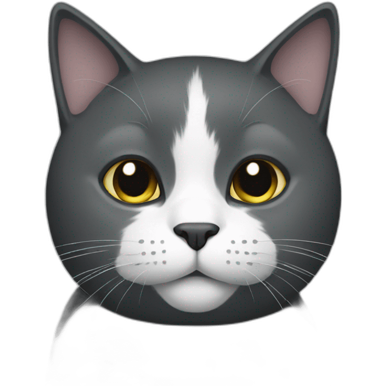 dark gray with white cat emoji