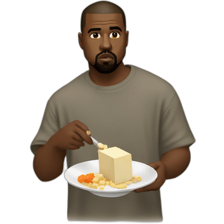 kanye west eating tofu emoji