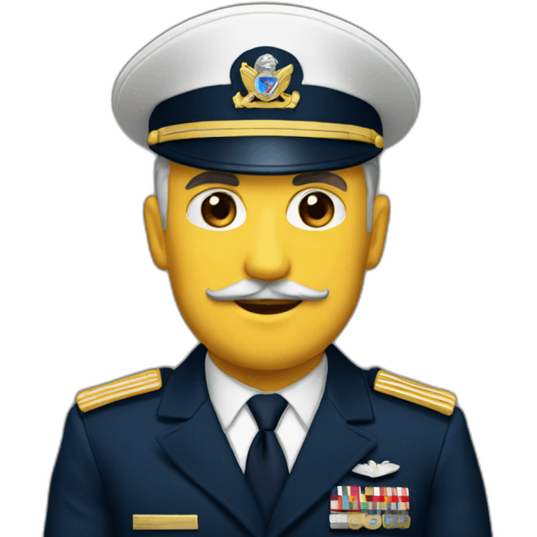 Captain navy officer with insigns emoji