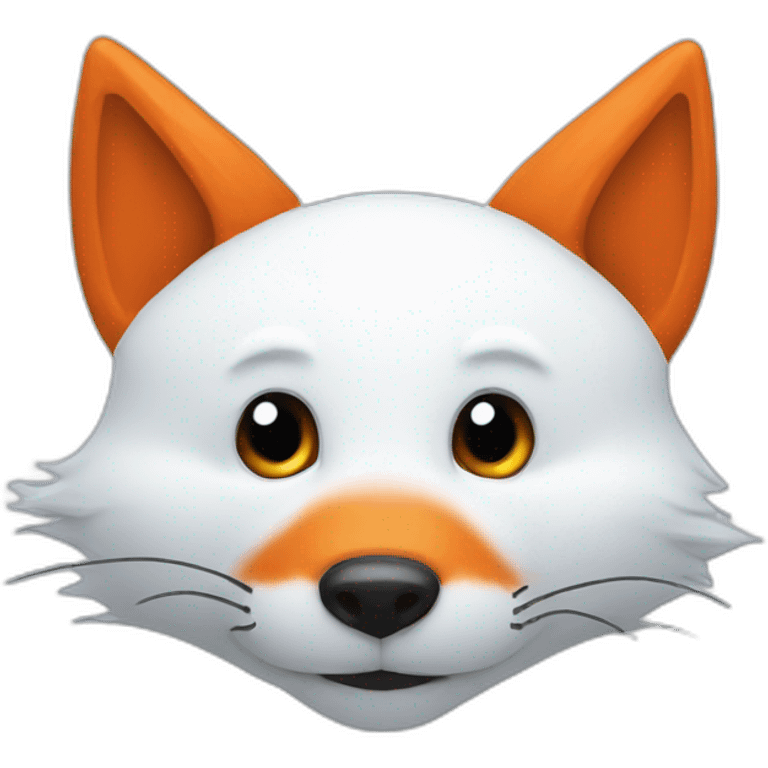 Snowman with fox head emoji