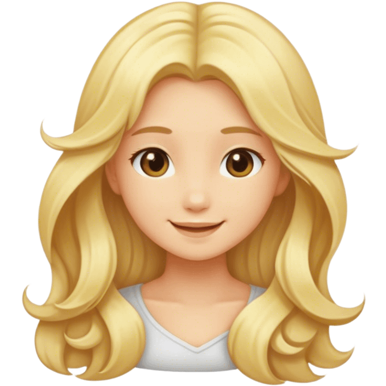 Love you blond girl emoji