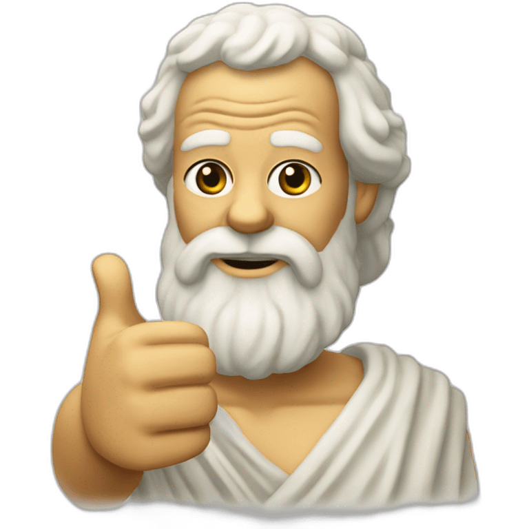 Socrates thumbs up emoji