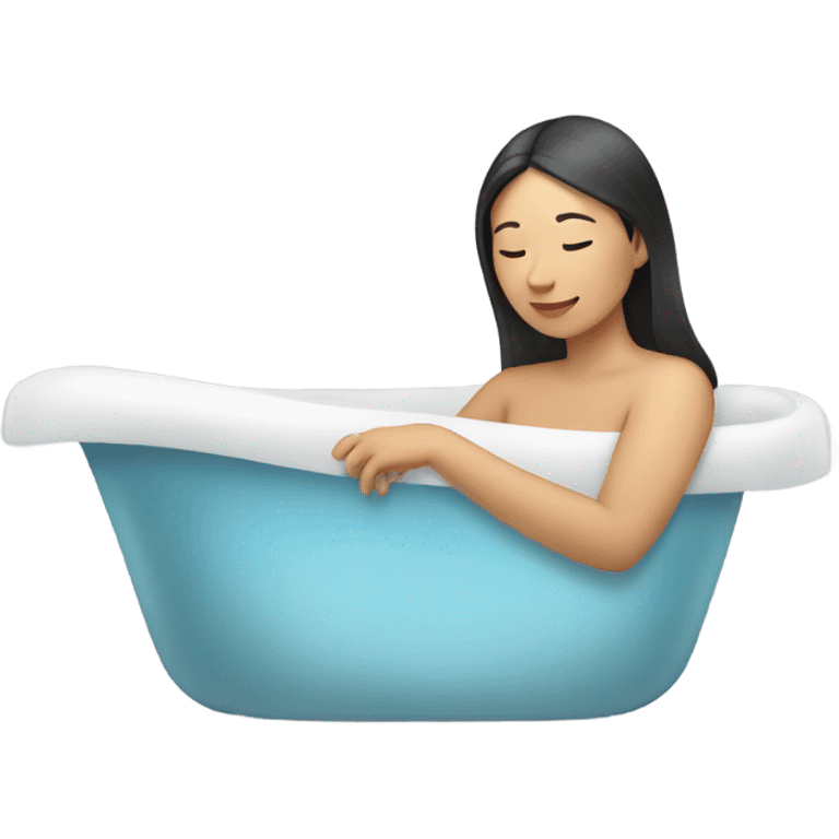 Asian woman in bath emoji