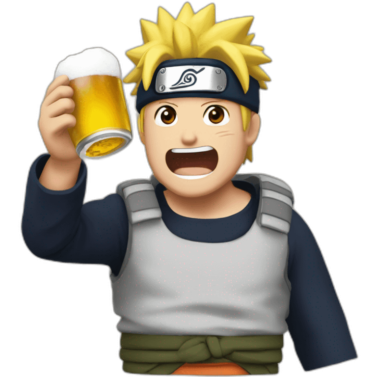 Naruto qui boit une bière emoji