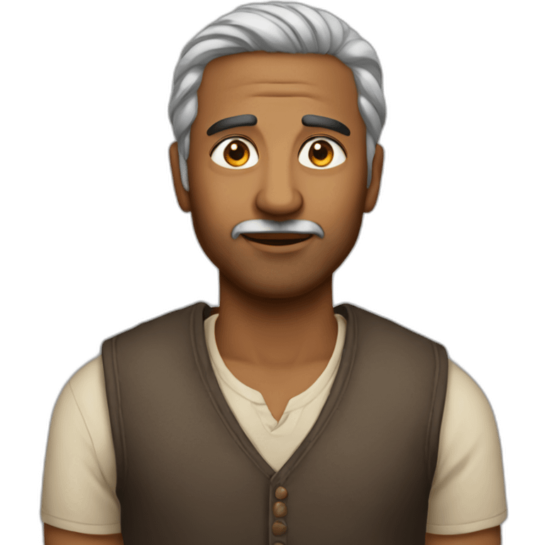 Indian man with no rizz emoji