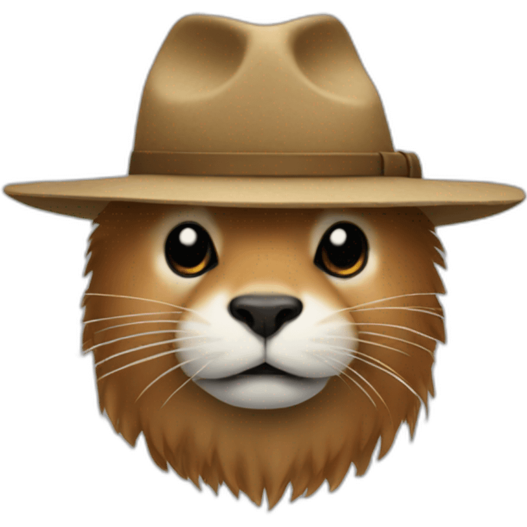 Kapibara avec un chapeau emoji