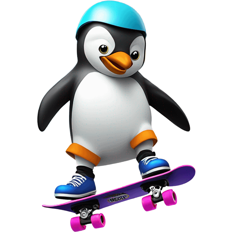 Sky skate pinguin emoji