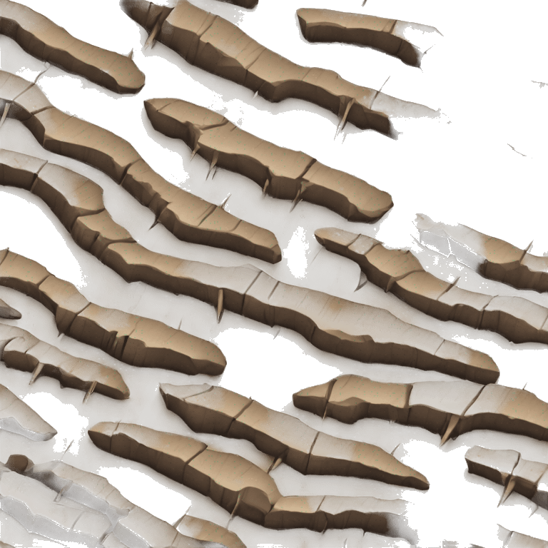 cracked earth with wood spikes coming out  emoji