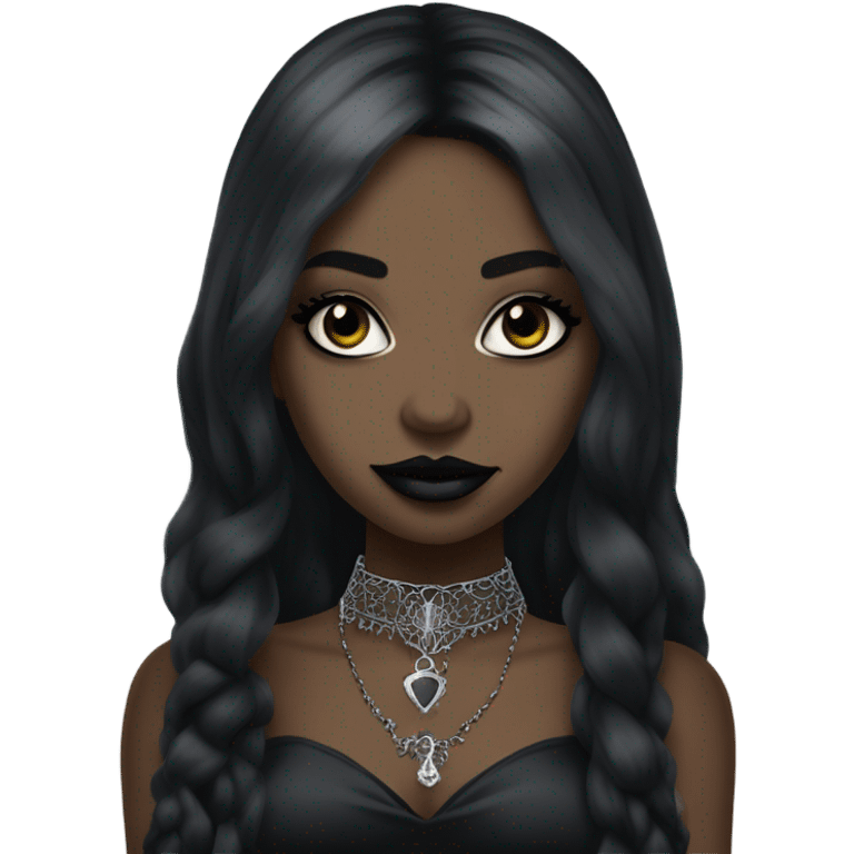 Gothic black girl  emoji