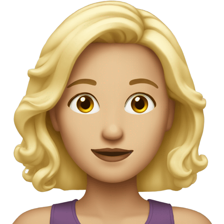 Beautiful blonde woman  emoji