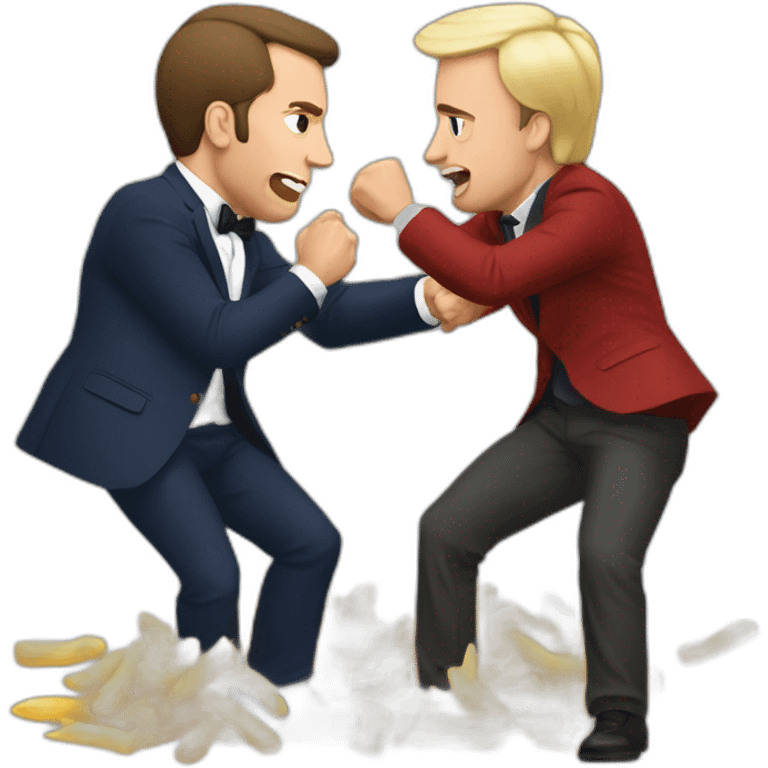 Macron fight Poutine emoji