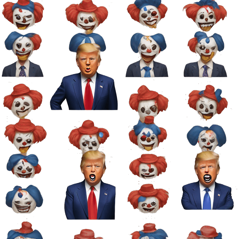 donald trump in a clown suit emoji