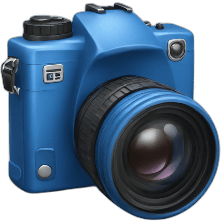 Blue camera emoji