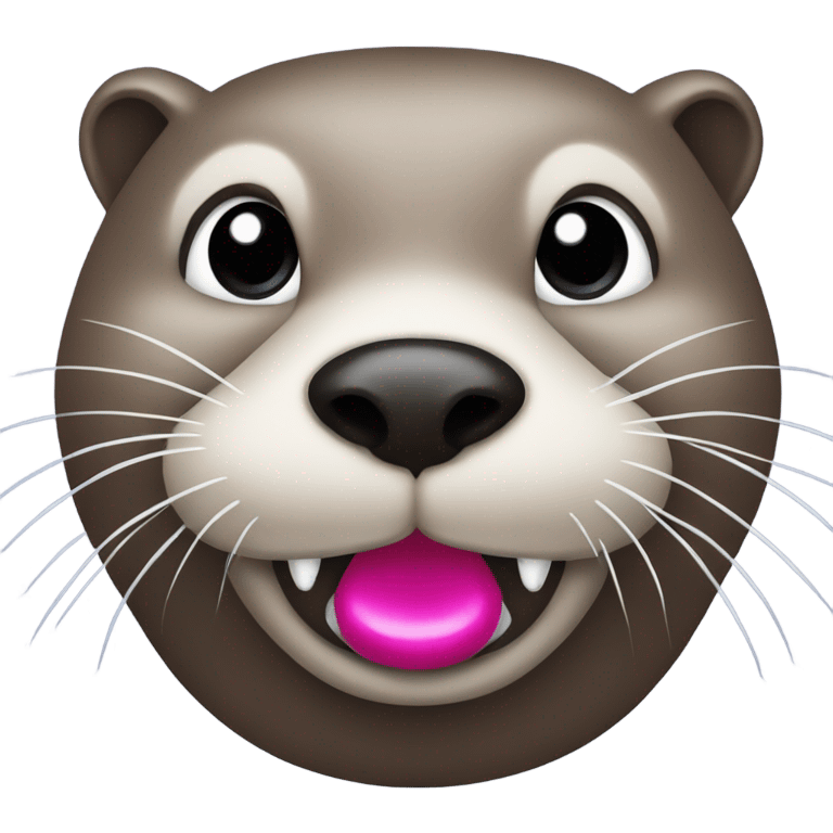 Otter wearing lipstick  emoji