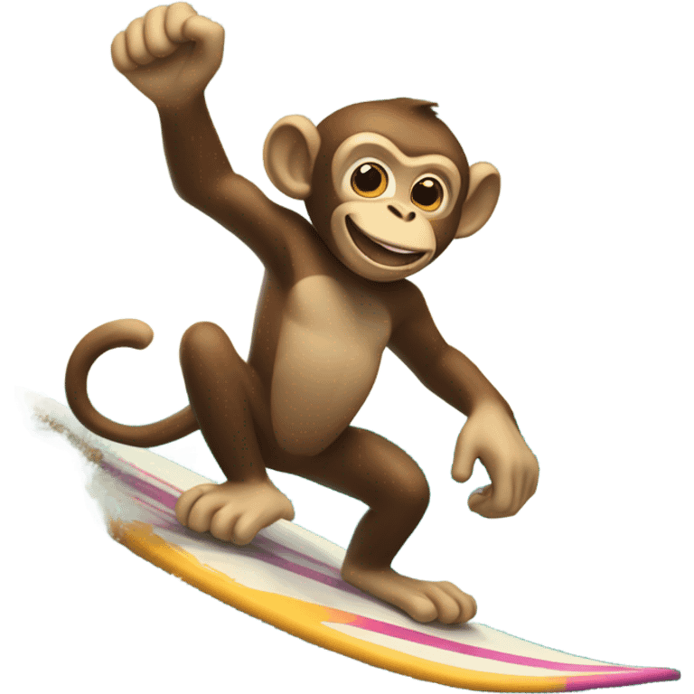 Monkey surfing  emoji