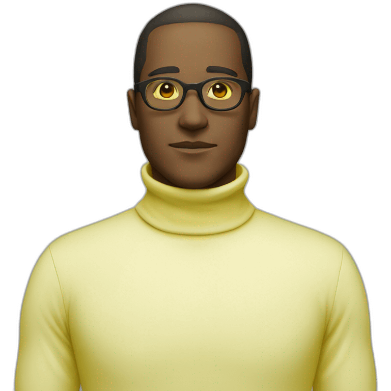 turtleneck glasses yellow man emoji