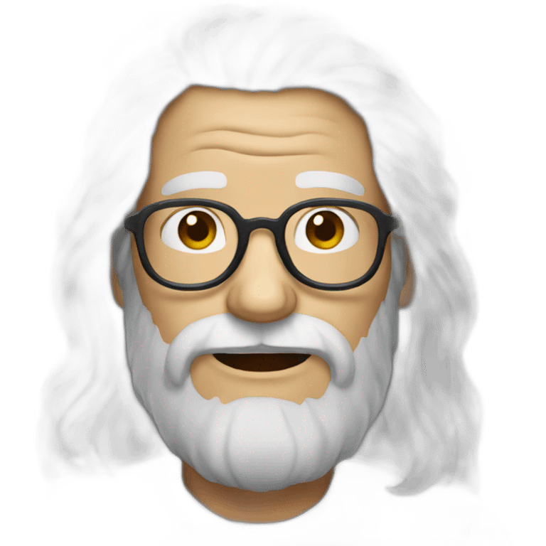 long hair old man with glasses emoji