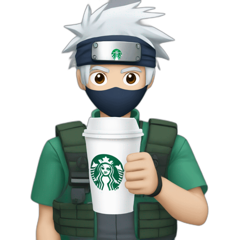 kakashi drinks starbucks emoji