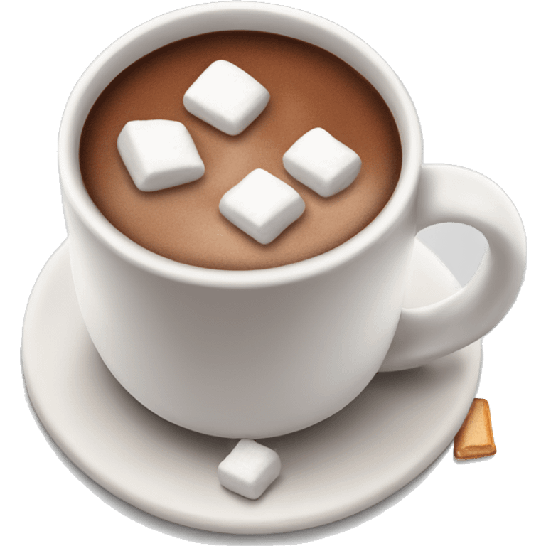 hot chocolate drink with marshmallows emoji