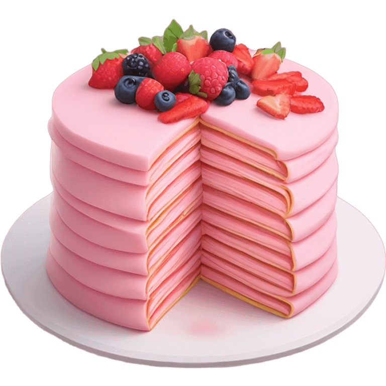 Pink Crepe cake emoji