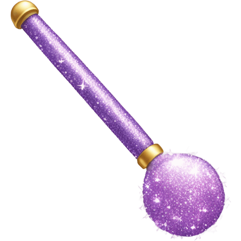 Sparkly lilac magic wand emoji