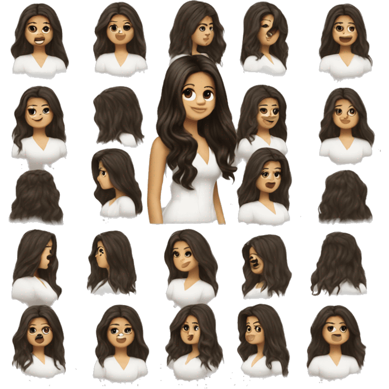 selena gomez long hair emoji