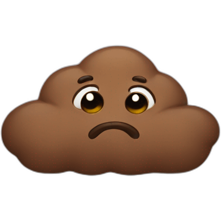 A sad English poo emoji