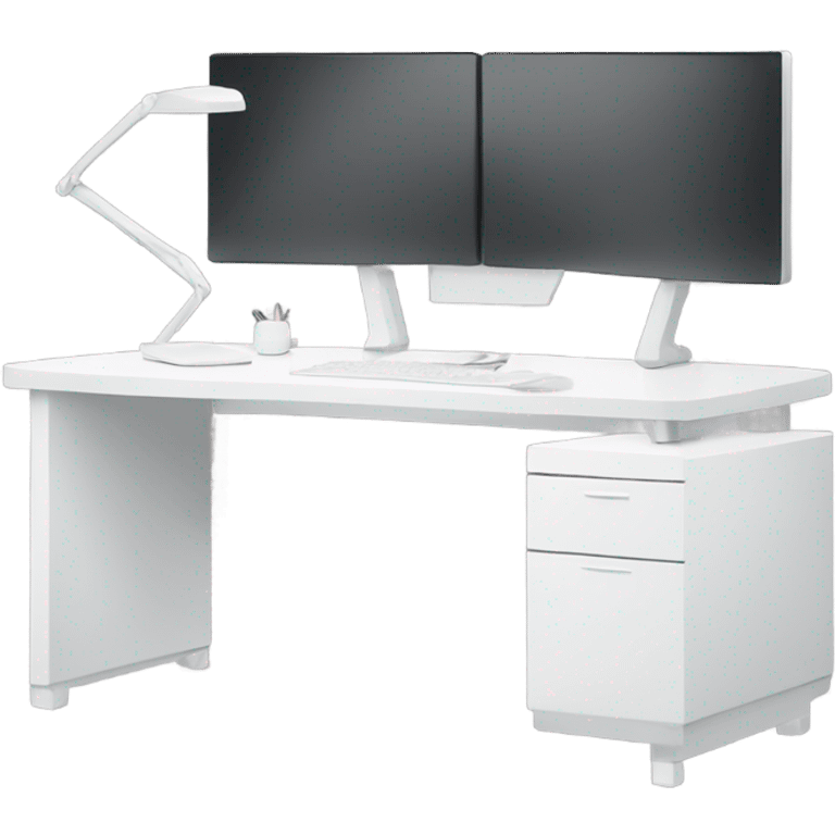 white modern desk with no decorations emoji