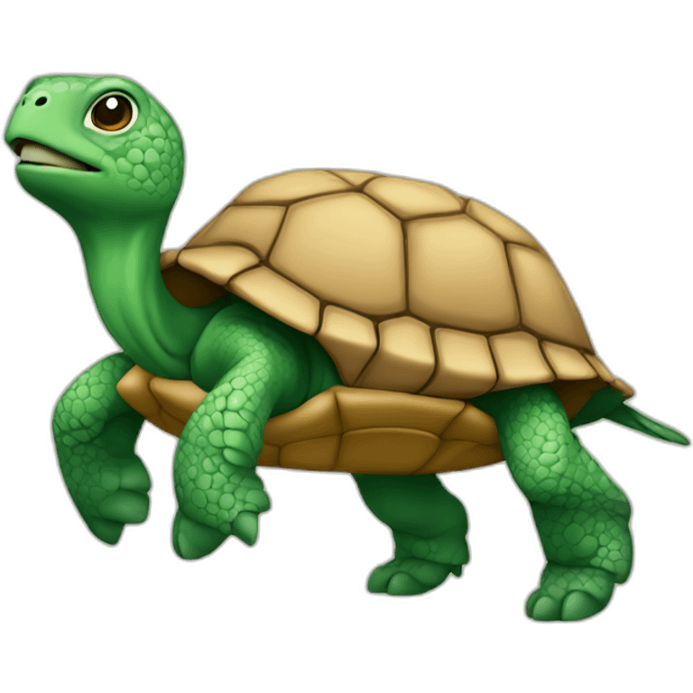 Tortue sur cheval emoji