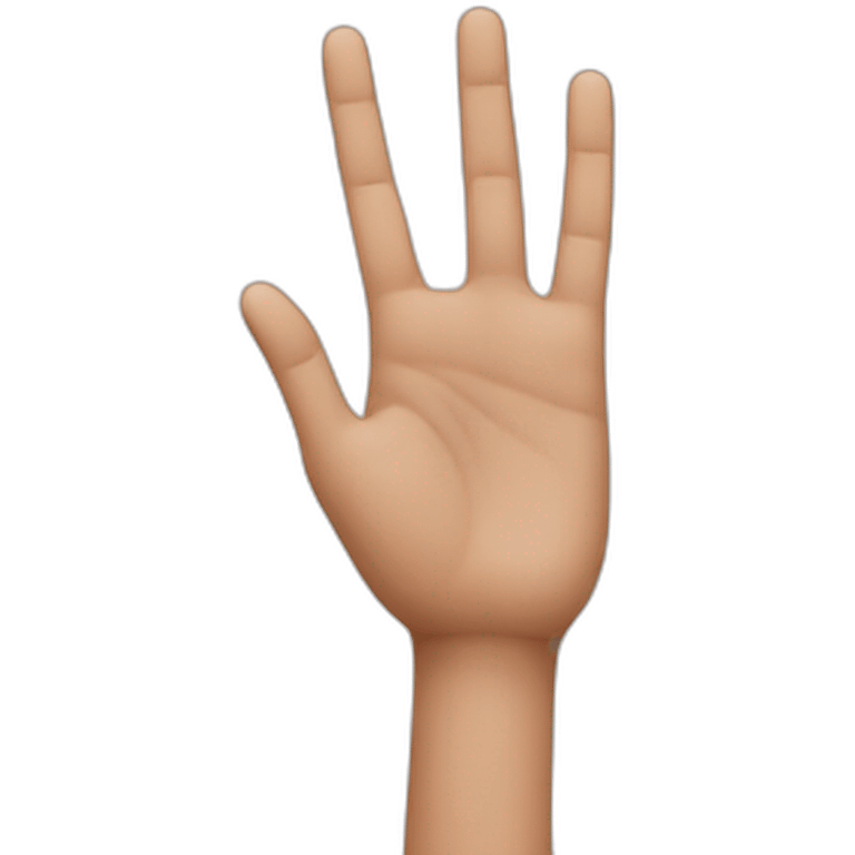 The right amount of fingers on a hand emoji