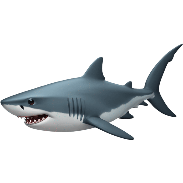 shark with musch emoji