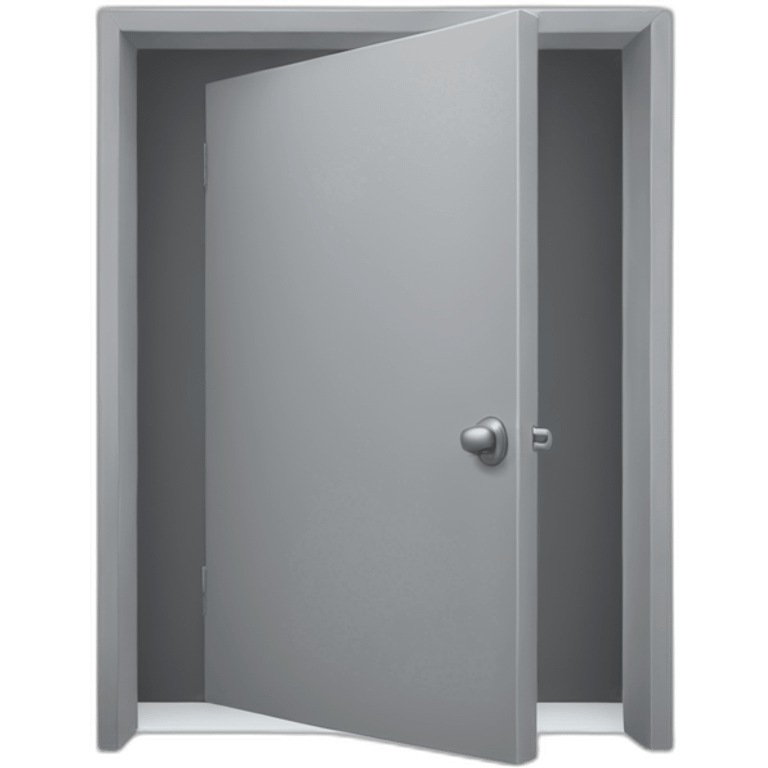 One gray  open door perspective emoji