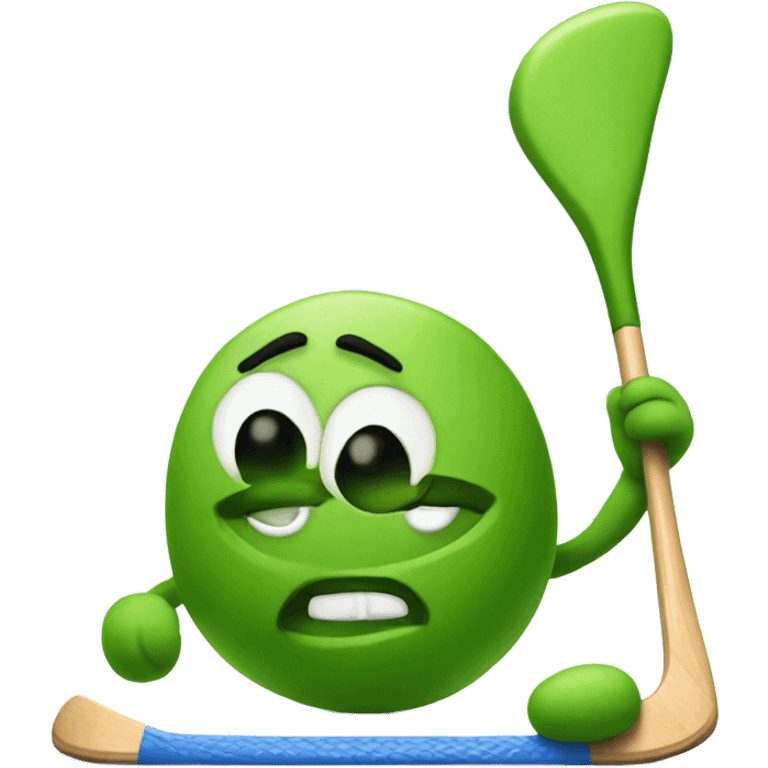 edamame playing hockey emoji