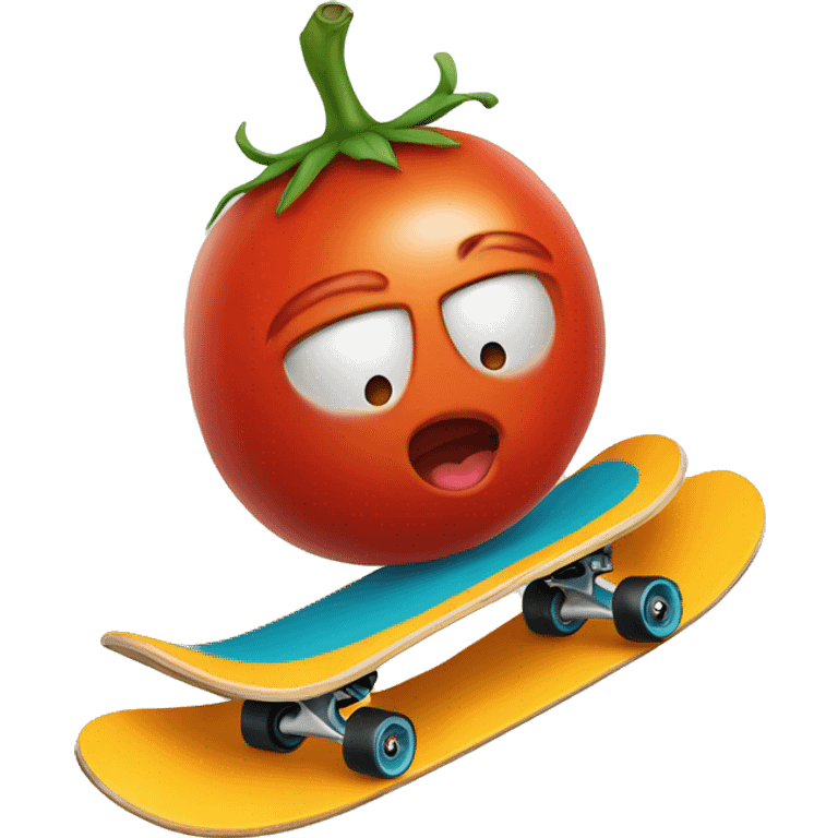 Tomato on skateboard  emoji