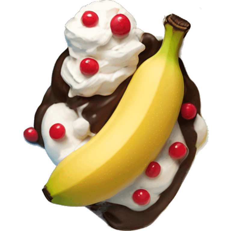 Banana Split in a Blue Bowl emoji