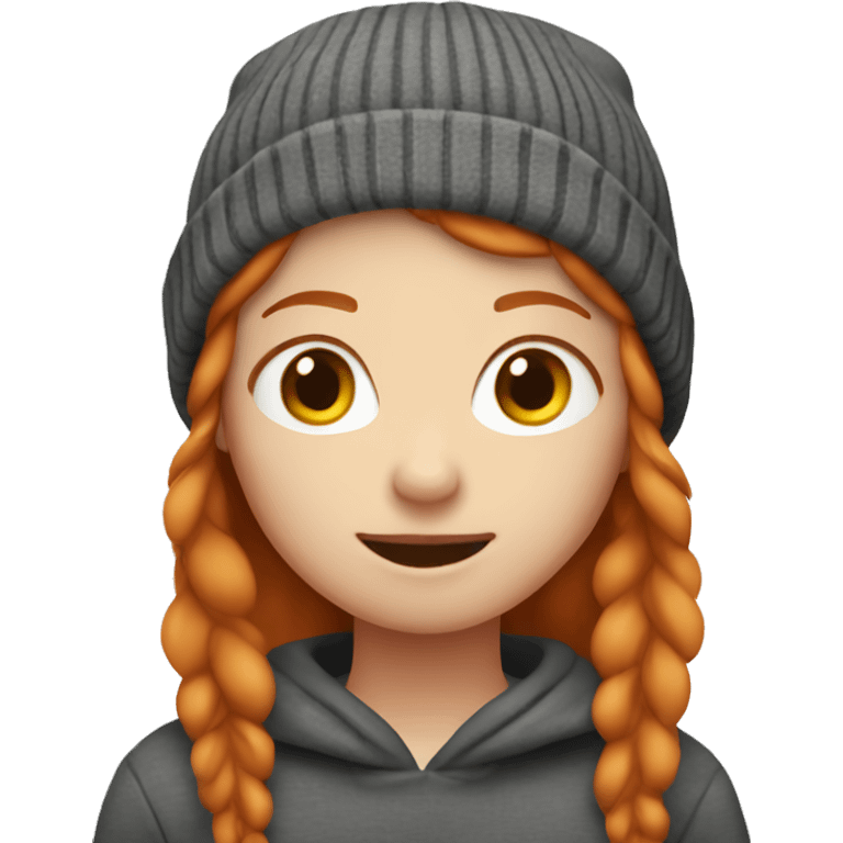 Ginger girl in beanie emoji